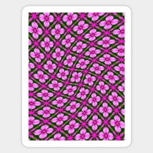 Bright Pink Flower Pattern Sticker